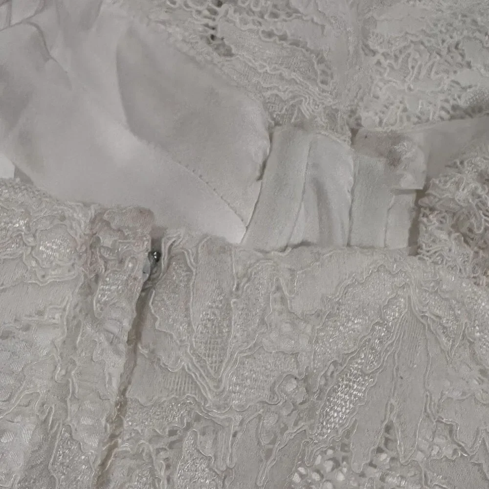 NWT Guess Small Women's White Christel Lace Bodycon Mini Dress‎ MSRP $148